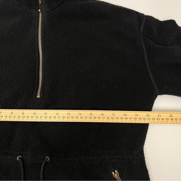 Travelsmith Fleece Pullover Women's Size Small Black Draw String Waist - Picture 9 of 10